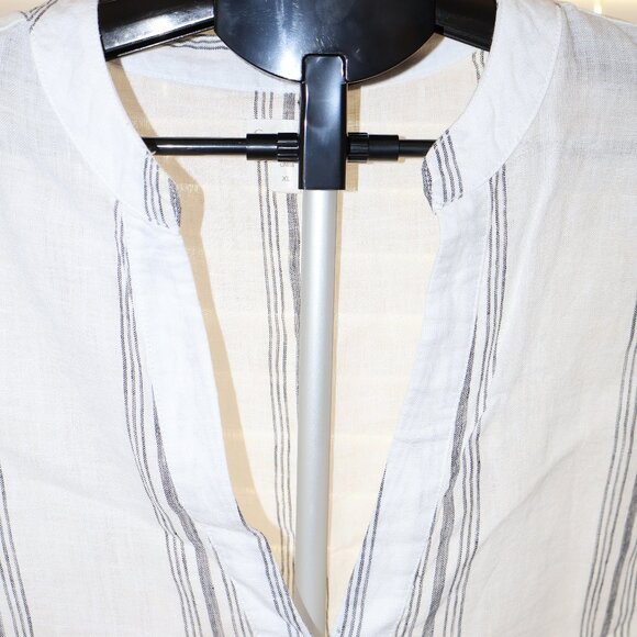 Garnet Hill Linen Tunic – Size XL, Coastal Chic - Picture 3 of 10